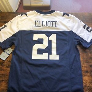 Youth Dallas Cowboys Ezekiel Elliott Nike Navy Alternate Game Jersey Size Large